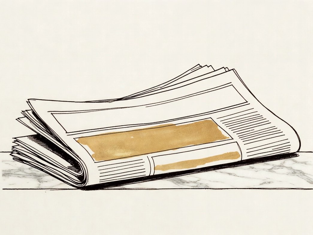 Desenho em linha fina: jornal impresso semestral
